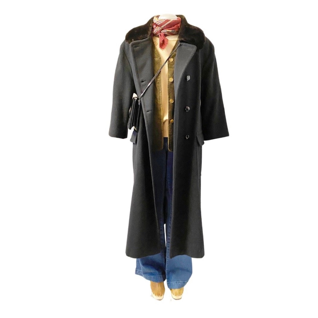 LONG DOUBLE BREASTED WOOL COAT