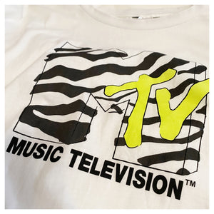 MTV LOGO CROPPED  T-SHIRT sz. M