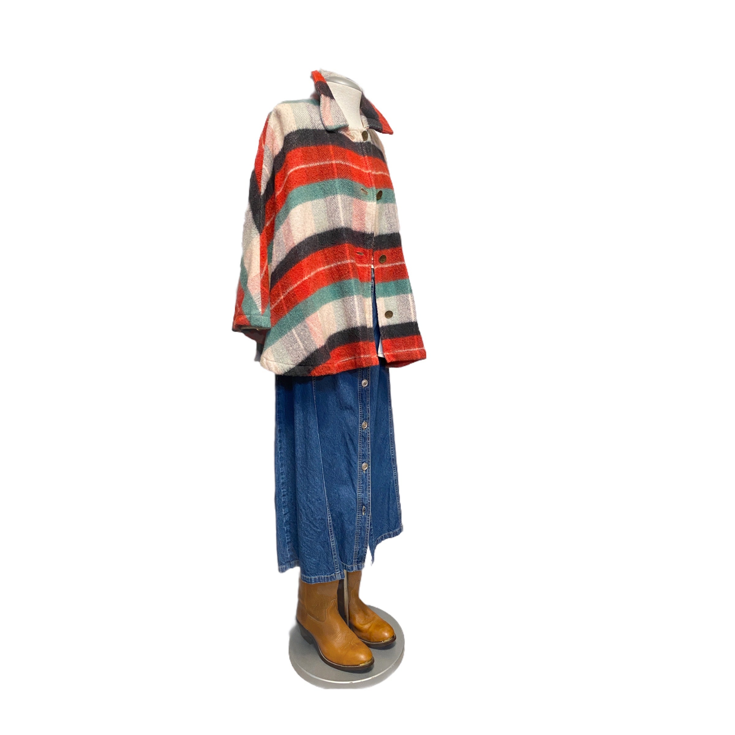 INTO THE WOODS PLAID CAPE