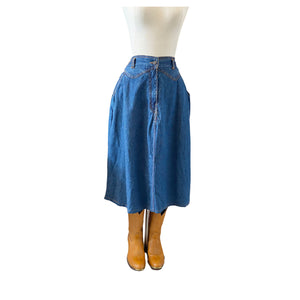 RISE TO THE OCCASION DENIM SKIRT